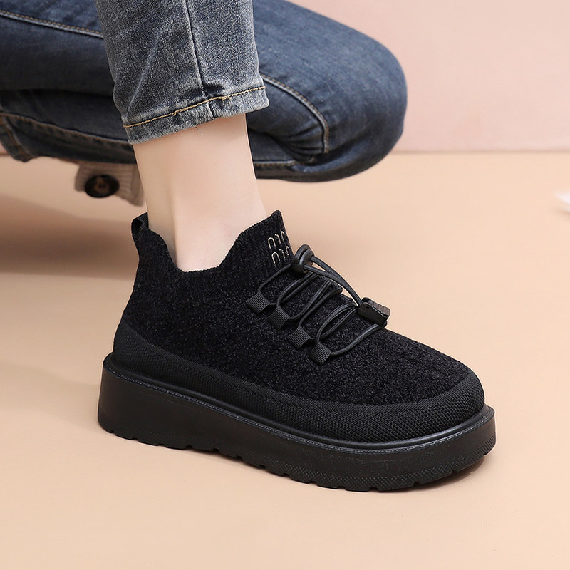 秋冬季厚底休闲鞋女防滑舒适妈妈鞋保暖棉鞋老北京布鞋乐福豆豆鞋,淘宝优惠券,粉丝福利购,淘宝优惠卷