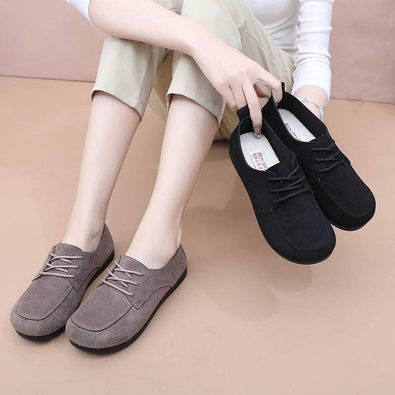 春秋新款老北京布鞋平底英伦风系带休闲鞋百搭女单鞋小黑鞋工作鞋,淘宝优惠券,粉丝福利购,淘宝优惠卷