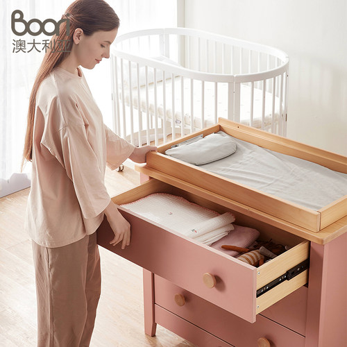 Boori三斗柜六斗柜多功能抽屉柜卧室收纳箱宝宝衣柜大容量储物柜 - 图3