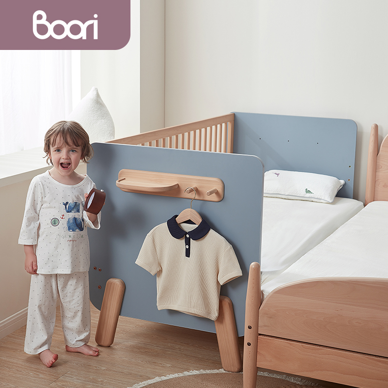 Boori拼接床儿童床无缝床边床加宽婴儿床可调高护栏床森莎 - 图3