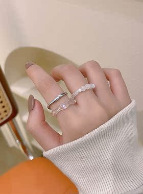 韩国新款ins简约小清新三件套戒