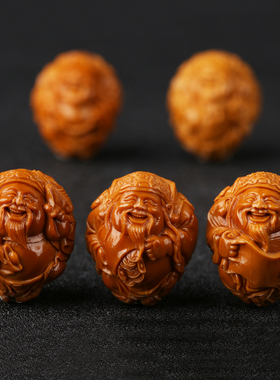 2.0大籽铁核多宝财神手串苏工南工文竹款纯手工橄榄核手串橄榄胡