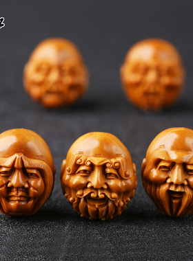 大籽十八罗汉手串橄榄核雕