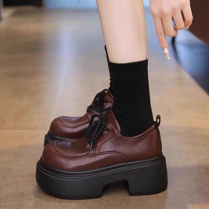 英国真皮厚底乐福鞋女款秋季2025新款黑色英伦小皮鞋玛丽珍鞋单鞋,淘宝优惠券,粉丝福利购,淘宝优惠卷