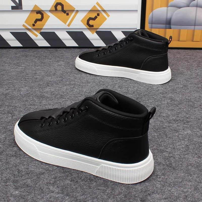 香港潮牌2025春季新款男鞋小白鞋韩版百搭休闲一脚蹬高帮厚底板鞋,淘宝优惠券,粉丝福利购,淘宝优惠卷