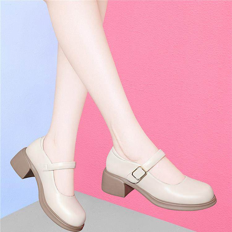 气质中跟玛丽珍女鞋子2025新款秋季高跟鞋配裙子小皮鞋温柔风单鞋,淘宝优惠券,粉丝福利购,淘宝优惠卷