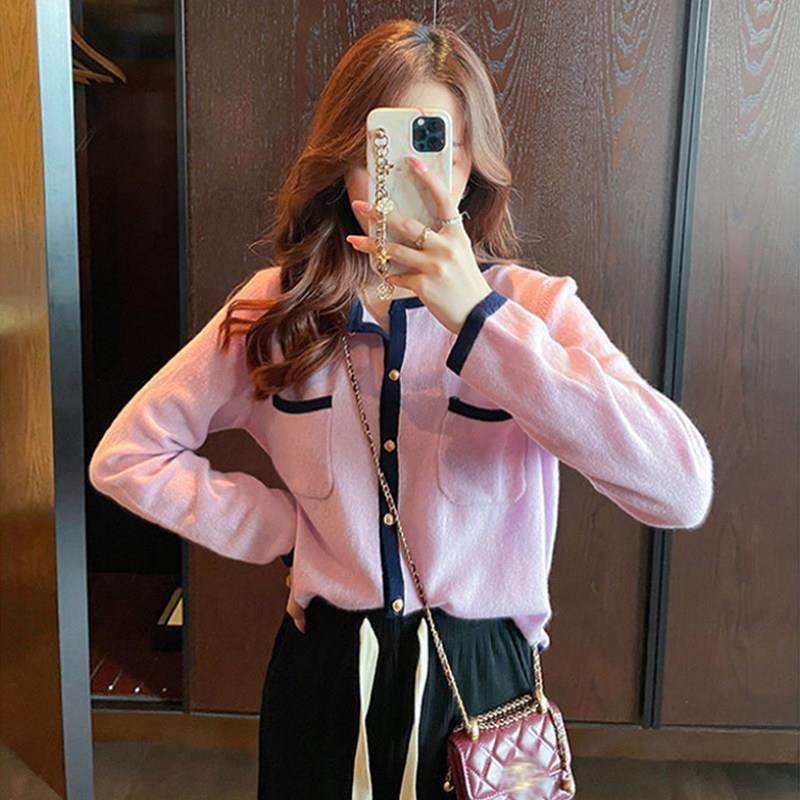 法国Rixo Rane巨舒适⭐高级感撞色针织开衫女小香风气质外套上衣,淘宝优惠券,粉丝福利购,淘宝优惠卷