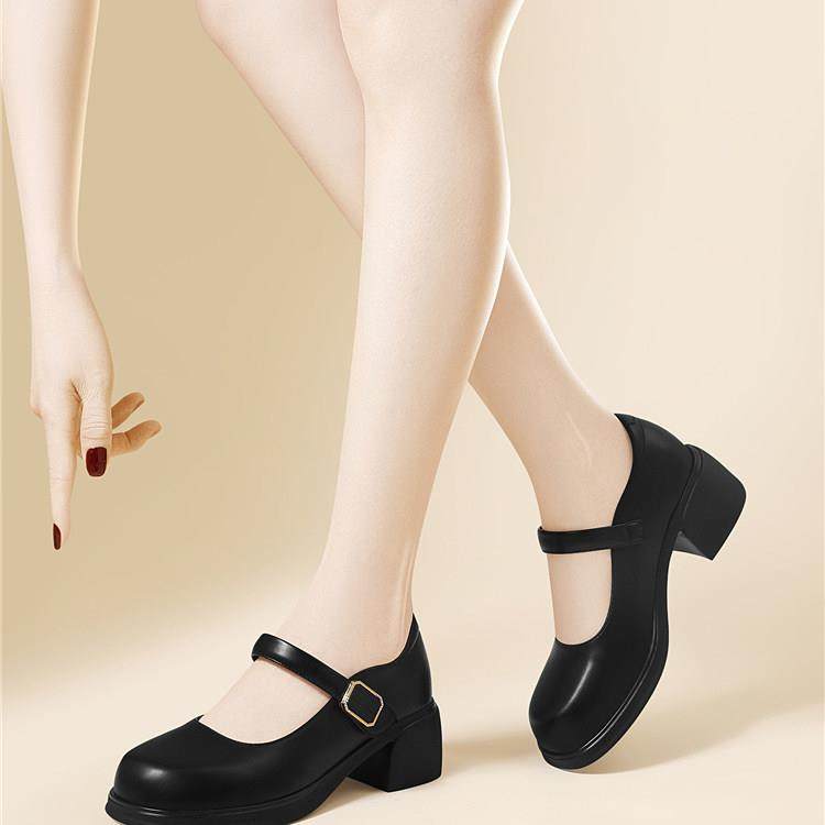 气质中跟玛丽珍女鞋子2025新款秋季高跟鞋配裙子小皮鞋温柔风单鞋,淘宝优惠券,粉丝福利购,淘宝优惠卷