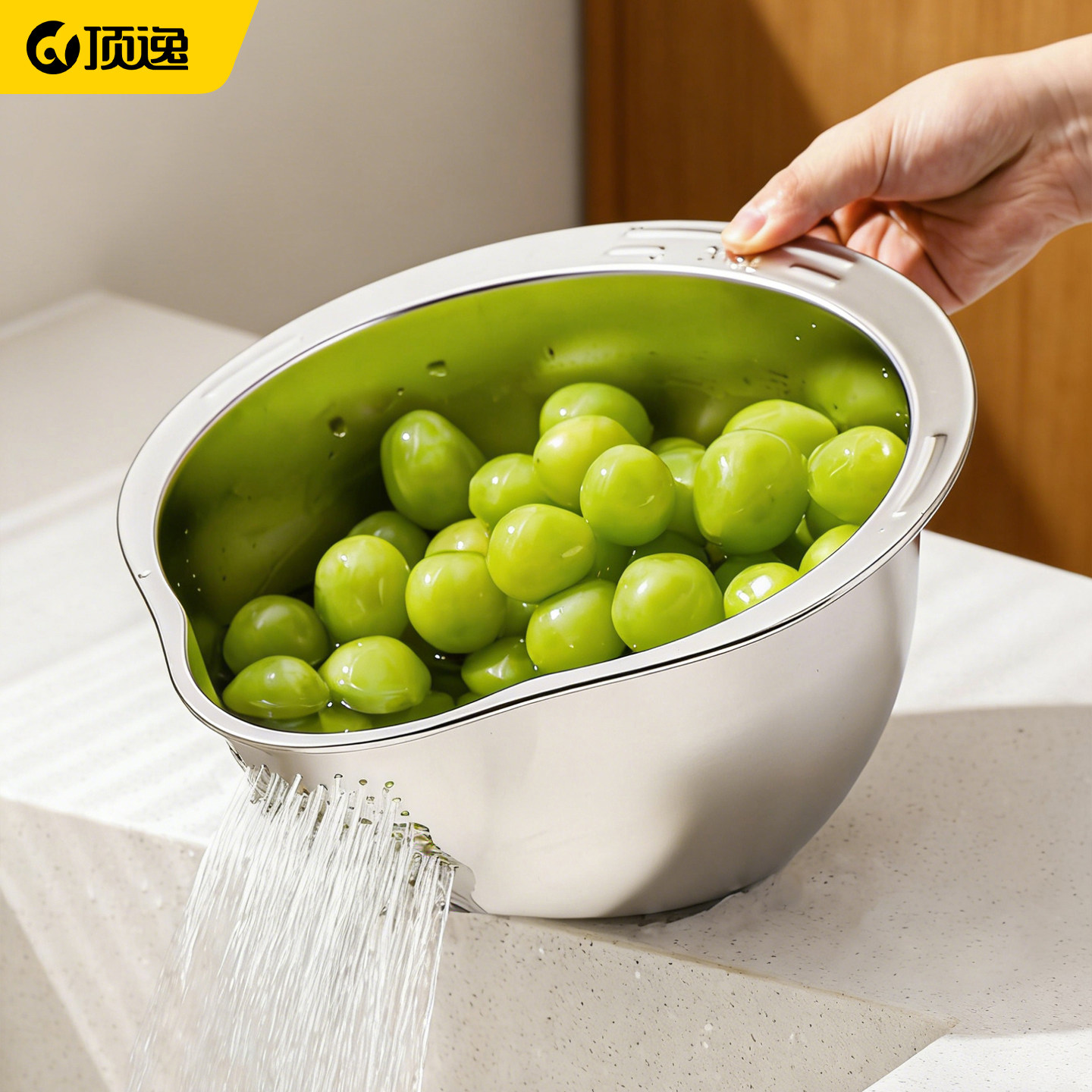 顶逸316不锈钢淘米篮食品级超细沥水篮淘米神器洗米筛泡米洗菜盆,淘宝优惠券,粉丝福利购,淘宝优惠卷