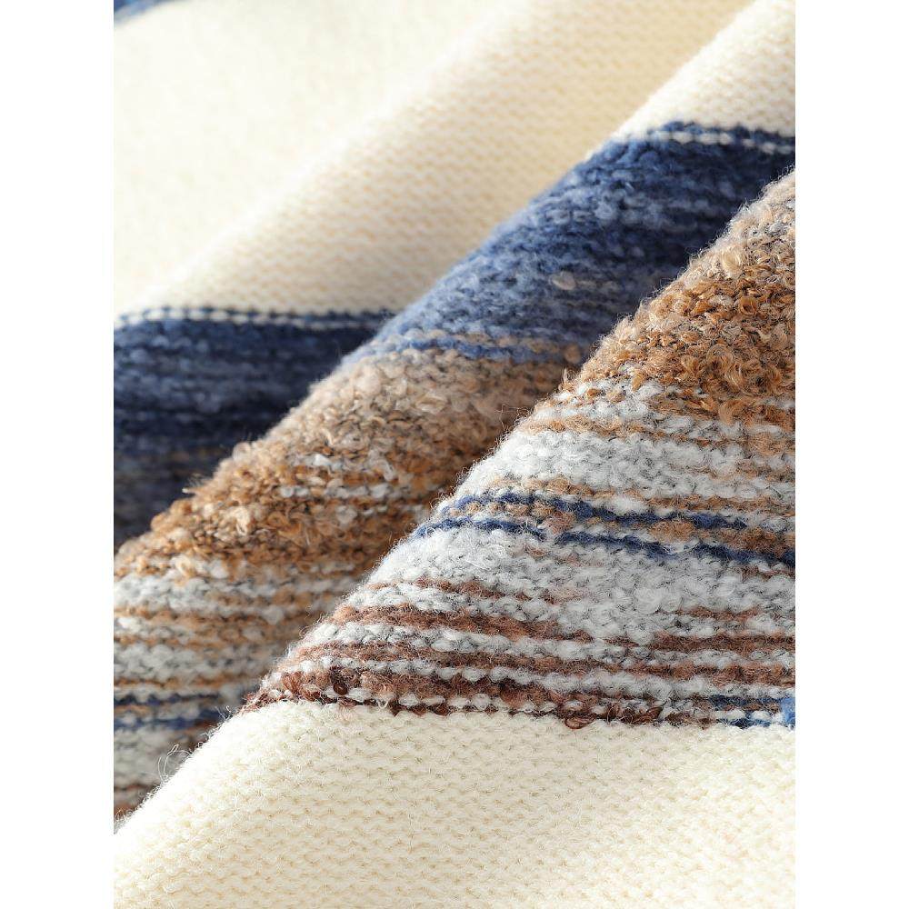 渐变条纹！让你的秋冬不再单调！秋条纹拼色套头圆领针织男毛衣,淘宝优惠券,粉丝福利购,淘宝优惠卷