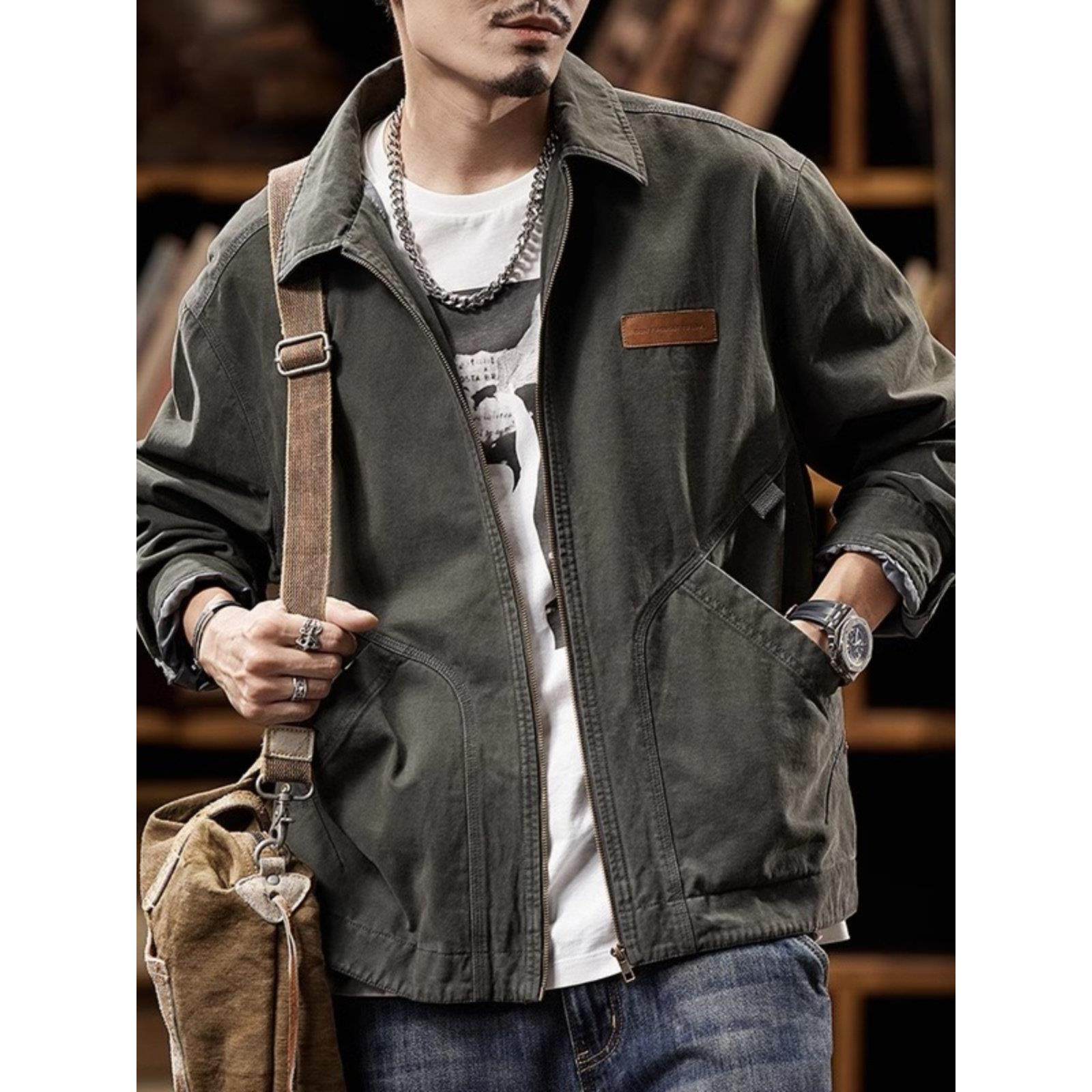 it Afternnaths潮牌工装外套男秋冬夹棉美式覆古痞帅纯棉防风夹克,淘宝优惠券,粉丝福利购,淘宝优惠卷