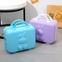 Cute Rabbit Handheld Makeup Case 14 Inch Mini Suitcase Cartoon IP Cute Containing Bag Portable Little Bear Password Box