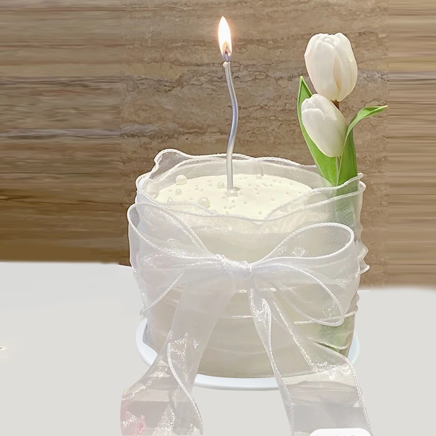 生日蛋糕模型仿真2024新款创意流行森系鲜花花卉橱窗摆设样品道具-图3