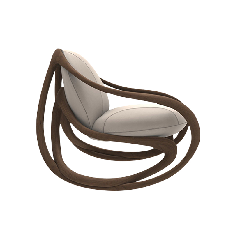 Giorgetti设计师move客厅别墅懒人阳台家用休闲摇椅躺椅实木沙发-图3