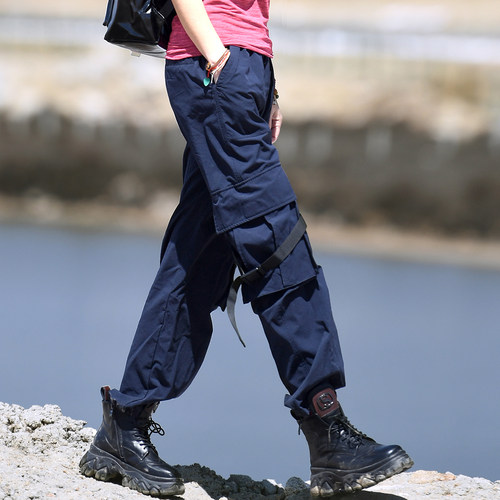 卓尼维斯户外2026春夏原创宽松弹力束脚工装速干裤大码情侣男女式 - 图0