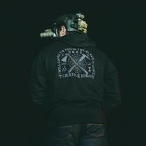 Autumn Winter New Products Hard Han Club Defense Series Military Wind Printing Tandem Hat Guard Dressing Plus Fleece Jacket