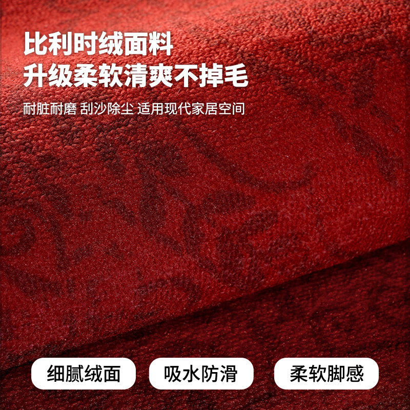 红色新年喜庆入户门地垫家用玄关防滑进门门垫刮沙除尘门口脚垫子,淘宝优惠券,粉丝福利购,淘宝优惠卷