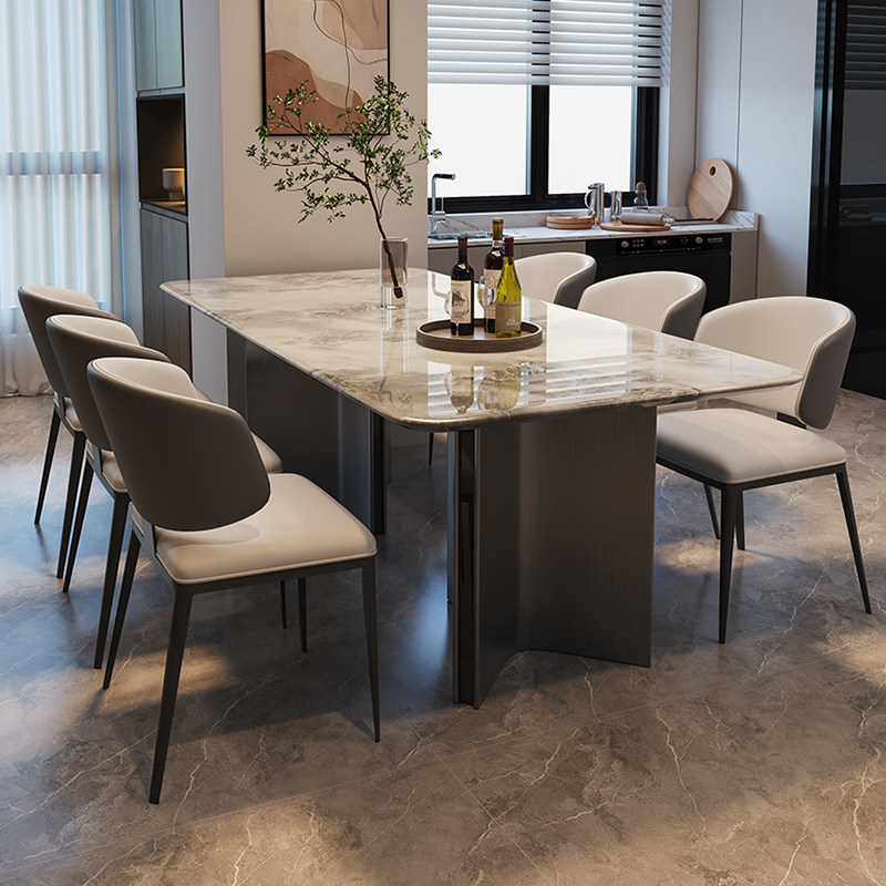 2025新款大理石餐桌高端轻奢高级感长方形家用品质小户型餐桌椅,淘宝优惠券,粉丝福利购,淘宝优惠卷