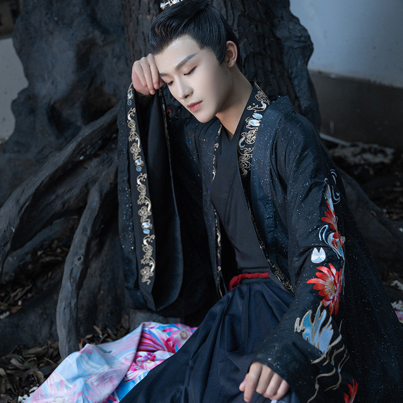 序绘原创锦鲤重工绣花大袖披风汉服 序绘汉服