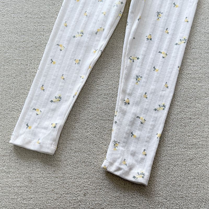 2-10码 外贸澳单春秋女童儿童纯棉网银柔软舒适弹力打底长裤子 - 图1