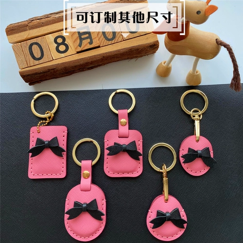 Картхолдер, маленький чехол для проездного, прямоугольный защитный чехол для карты, милый брелок, из натуральной кожи