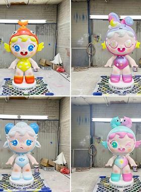 定制玻璃钢卡通人物创意IP大型公仔户外售楼处吉祥物美陈雕塑摆件