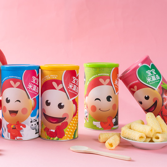 我D小蔡蔡米菓条酥脆糙米卷儿童粗粮谷物营养米果条罐装健康零食