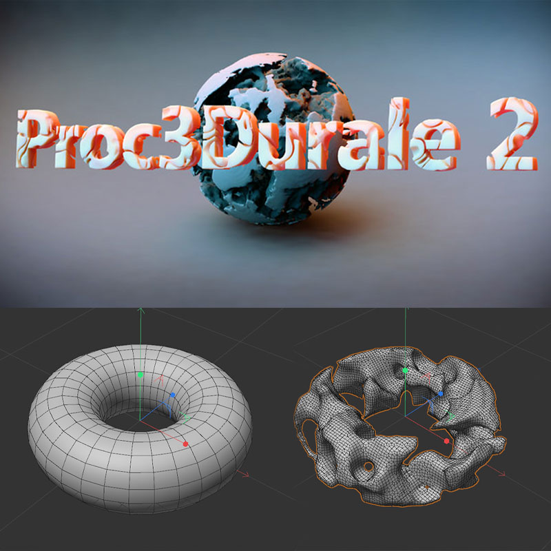 C4D镂空腐蚀溶洞建模插件 CodeVonc Proc3durale支持WIN R18~2023 - 图2
