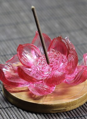 琉璃禅意风佛堂香炉摆件