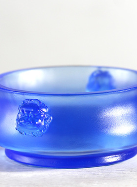 琉璃狮耳香炉供具摆件家用焚香