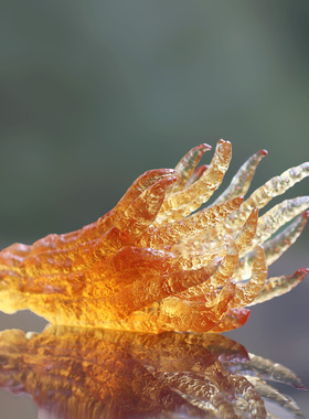 琉璃佛手柑香插线香香座摆件