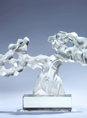 琉璃发财树太湖石招财树艺术品摆件居家玄关客厅办公开业摆放装饰