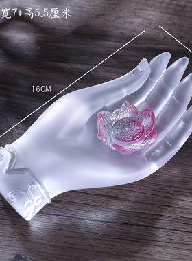 琉璃佛手，香插烛台摆件