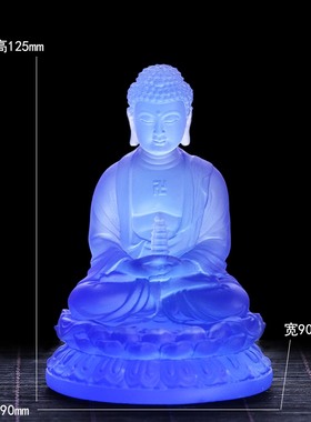 古法琉璃药师供奉家用如来佛像