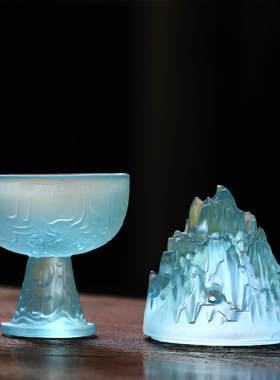 琉璃博山香炉盘香香篆香座摆件