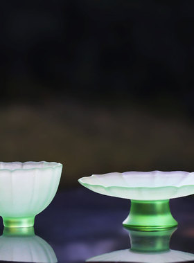 琉璃茶杯茶盘茶具摆件瓜果碟