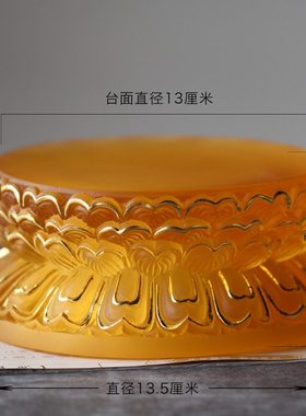 贴金双层琉璃摆放阿弥陀佛莲花