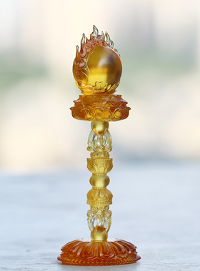 琉璃摩尼宝珠舍利塔摆件