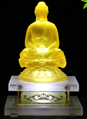 供奉佛堂佛像璃锦园水晶厂家发光