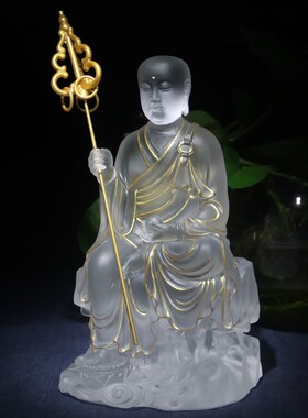 古法琉璃地藏王菩萨供奉庄严佛像