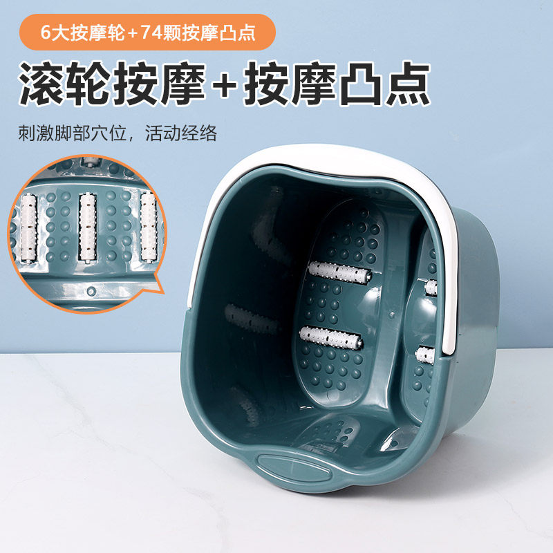 高深桶过膝小腿保温塑料按摩泡脚桶 优思居足浴盆/足浴桶