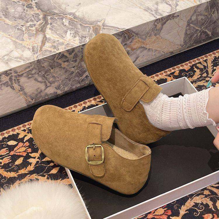 全包勃肯鞋女2026年春秋新款厚底内增高一脚蹬乐福鞋加绒保0115w,淘宝优惠券,粉丝福利购,淘宝优惠卷