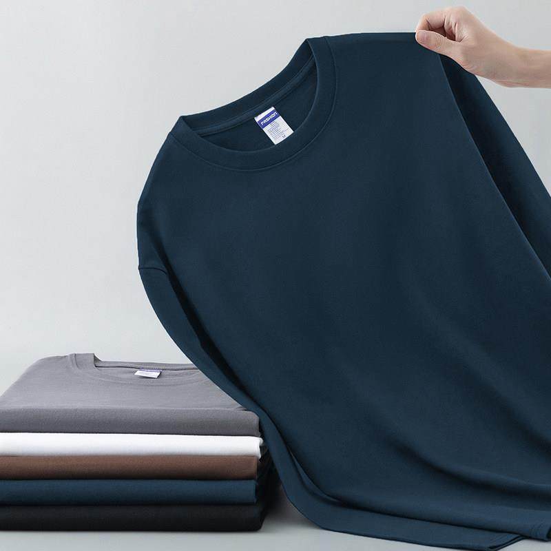 260美式长袖t恤男秋冬内搭打底衫宽松纯色秋衣圆领T恤0120k,淘宝优惠券,粉丝福利购,淘宝优惠卷