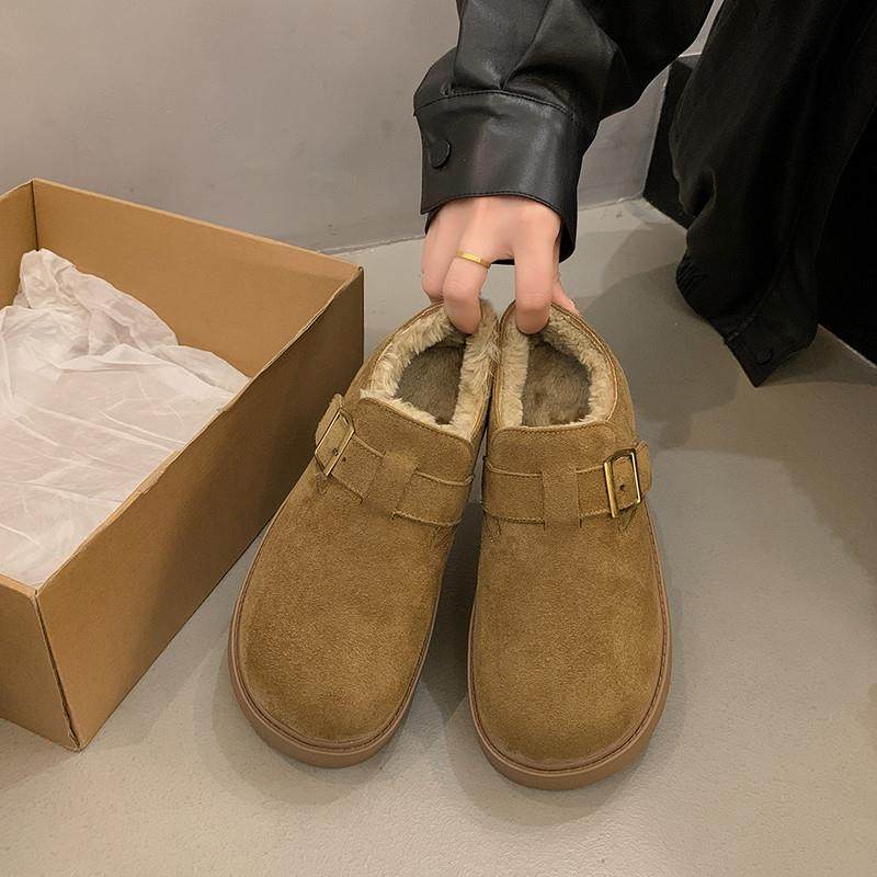 厚底加绒勃肯鞋女2026春秋新款覆古增高乐福鞋保暖靴毛毛棉0115w,淘宝优惠券,粉丝福利购,淘宝优惠卷
