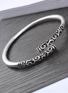复古时尚民族风潮男女如意金箍棒手镯情侣手环配饰品