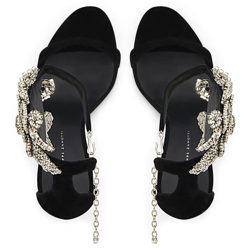 Giuseppe Zanotti Изысканные женские босоножки GZ со стразами и туфли на высоком каблуке