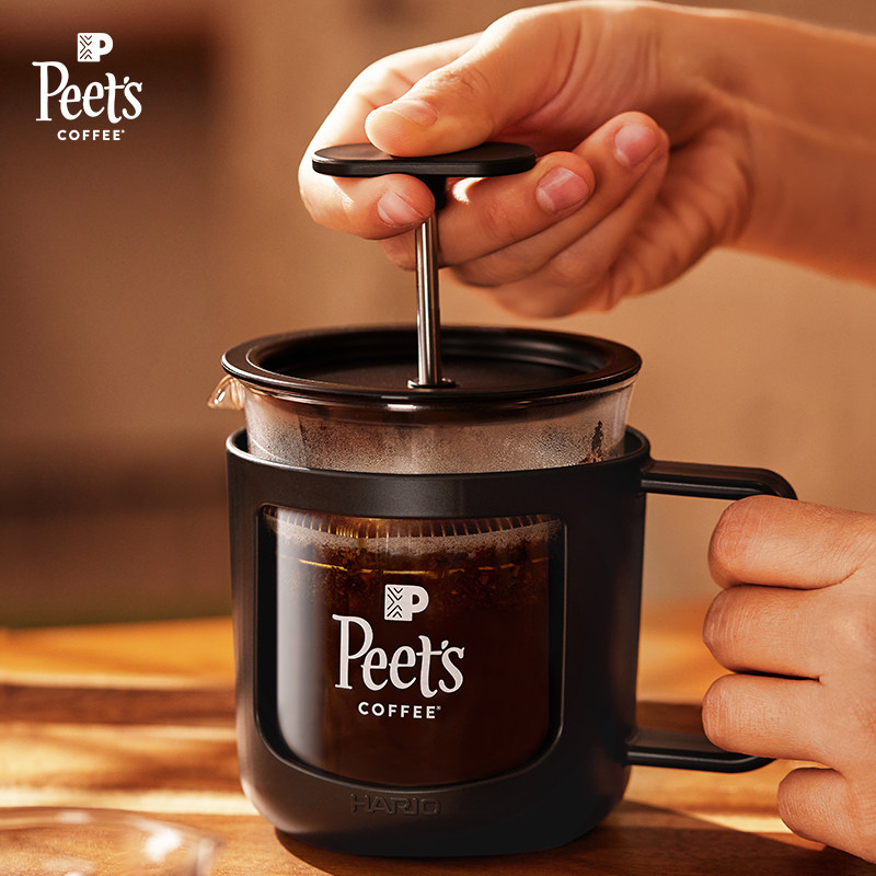 【限量】Peets皮爷HARIO限定款法压壶家用耐热玻璃滤压壶冲茶壶泡,淘宝优惠券,粉丝福利购,淘宝优惠卷