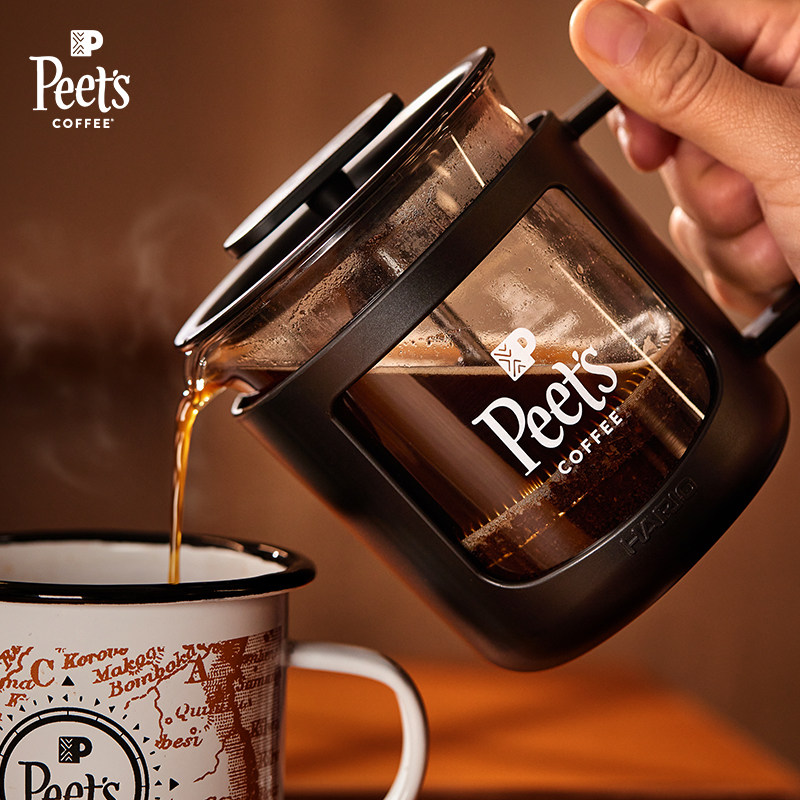 【限量】Peets皮爷HARIO限定款法压壶家用耐热玻璃滤压壶冲茶壶泡,淘宝优惠券,粉丝福利购,淘宝优惠卷