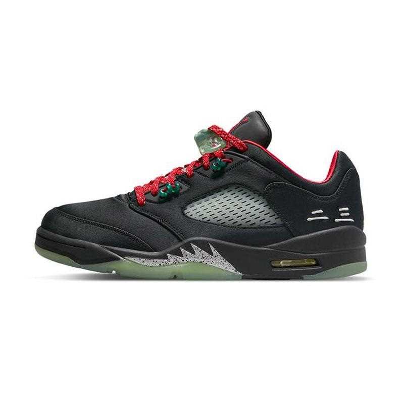 Nike Air Jordan5 Low AJ5黑红中国玉男女低帮篮球鞋 DM4640-036-图3