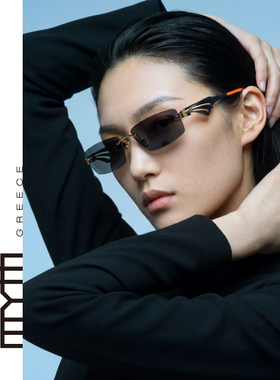 MYTH新款飞翼无框大弯镜片墨镜